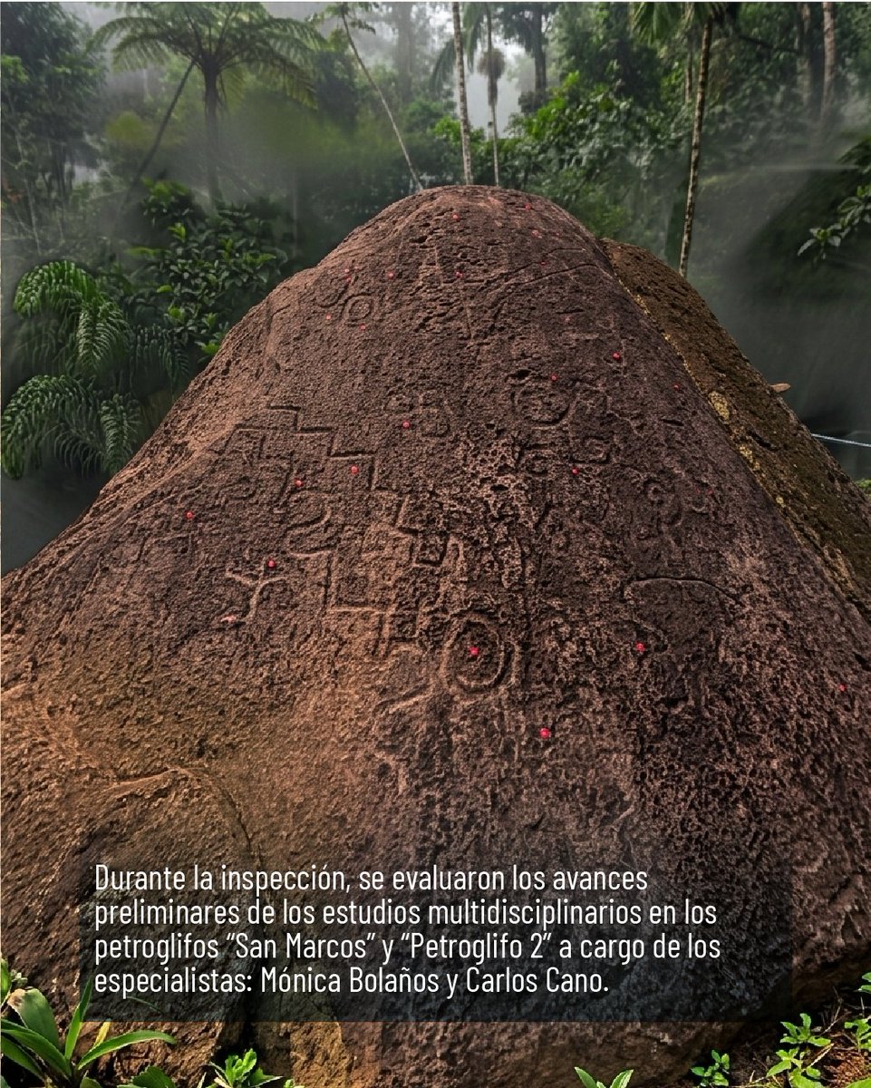 INPCEcuador's tweet photo. 🔍 Unidos por la conservación del patrimonio arqueológico.

📍#ZamoraChinchipe: Realizamos la inspección técnica de los petroglifos "San Marcos" y "Petroglifo 2" en el Programa MIRADOR 2026–2027 de la empresa EcuaCorriente en el Pangui. 

#PatrimonioVivo #INPC #Arqueología https://t.co/61bdjo7qiz