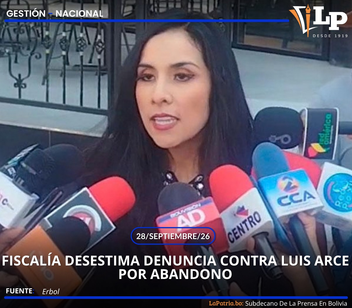 LaPatriaDigital's tweet photo. La Fiscalía desestimó la denuncia contra Luis Arce por abandono de menor, pero la exfuncionaria Brenda Lafuente apelará la decisión.
📌Lee más aquí: https://t.co/H5qaPcSD4K
#LaPatria #NOTICIADEHOY #Bolivia #PoliticaBolivia #LuisArce #Cochabamba #Justicia https://t.co/mB0y3Q8q3m