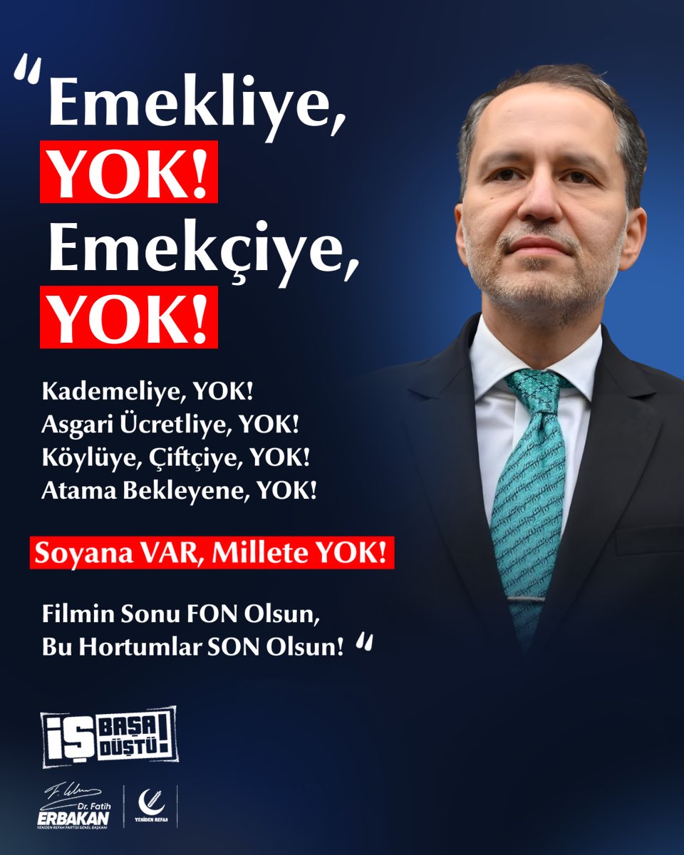 rprefahpartisi's tweet photo. Soyana VAR, millete YOK! https://t.co/biOS6BVpvf