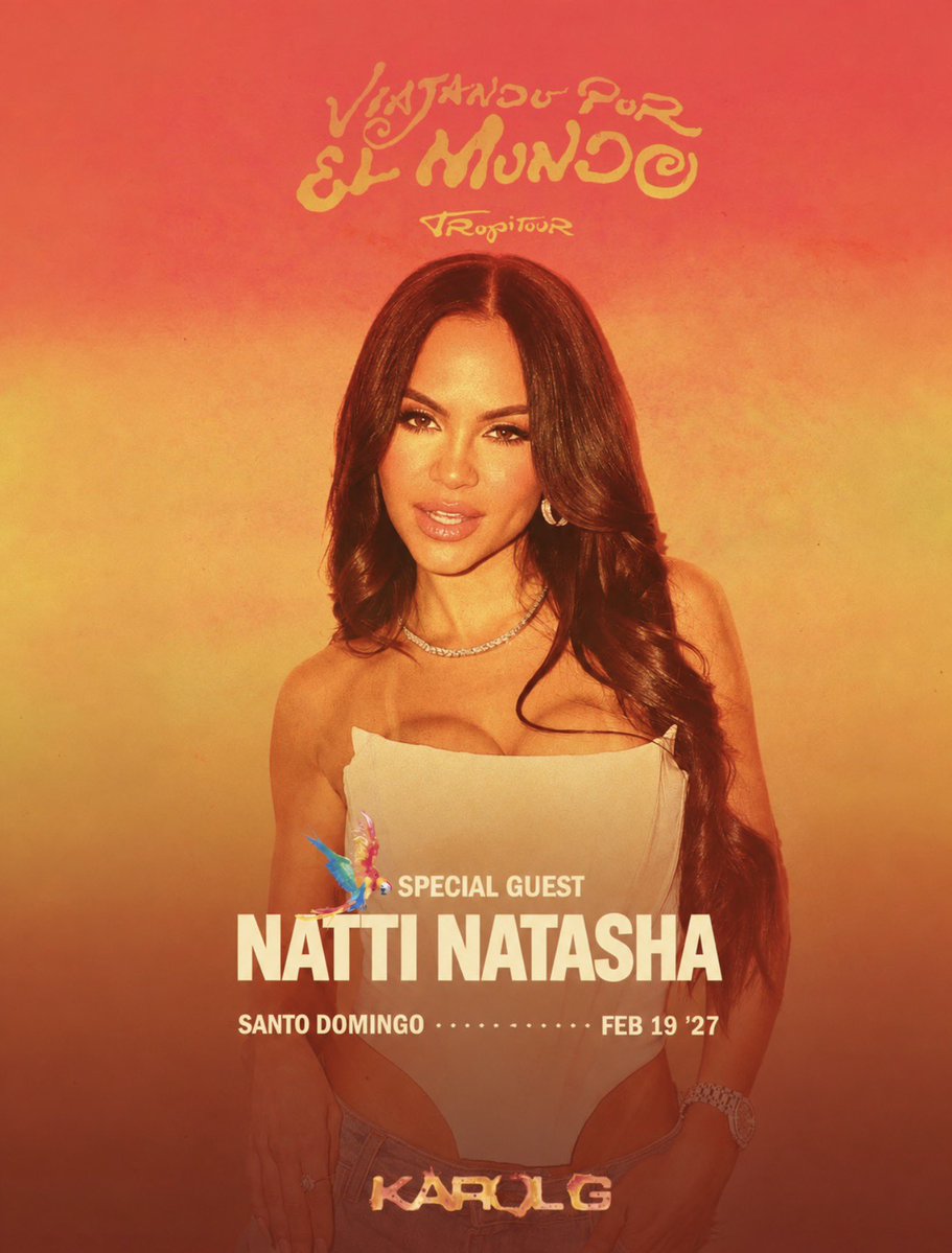 unveranorosa's tweet photo. 🚨 ¡MERA REPÚBLICA DOMINICANA Y PUERTO RICO! 🇵🇷🇩🇴

Natti Natasha y De La Rose serán encargadas de abrir las fechas en San Juan y Santo Domingo en el Viajando Por El Mundo: Tropitour de KAROL G🔥✨. https://t.co/PjHZTsBZmF