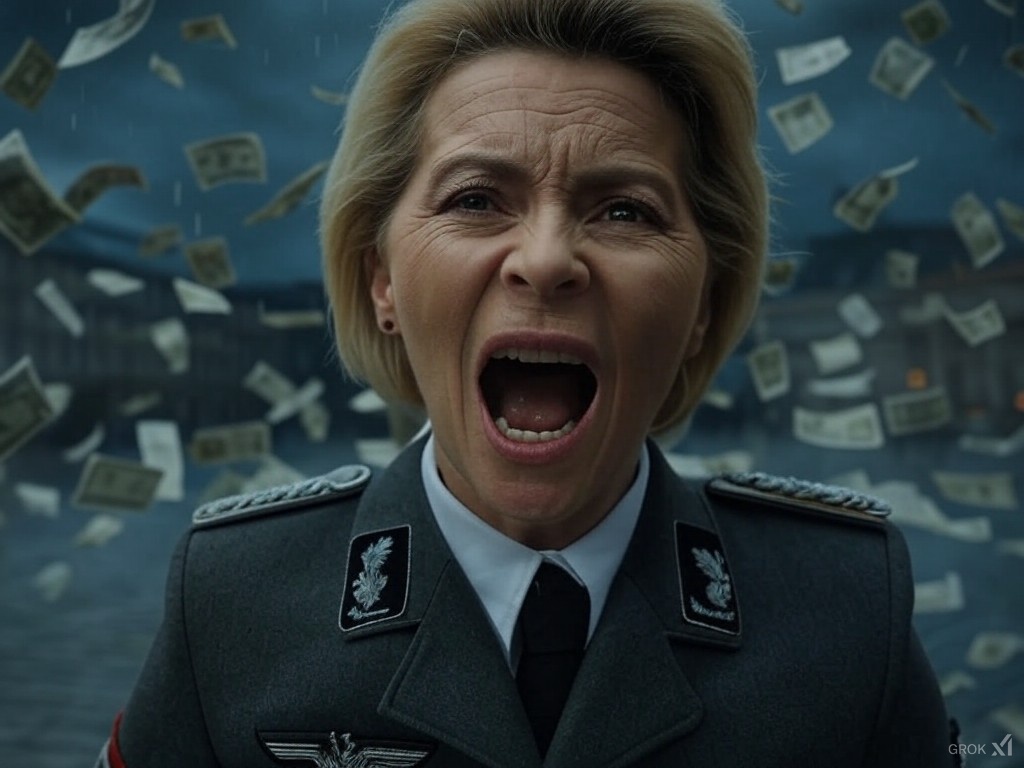 ChanceGardi's tweet photo. Il vostro nemico è Ursula, non Putin. Ursula vi limita la libertà e vi opprime. Vi indottrina con le sue menzogne per farvi odiare la Russia. Ruba i vostri soldi per regalarli all'industria bellica e del "green", a Pfizer e Zelensky. Putin vi ha solo venduto gas a prezzi bassi. https://t.co/4sUzJvKokH