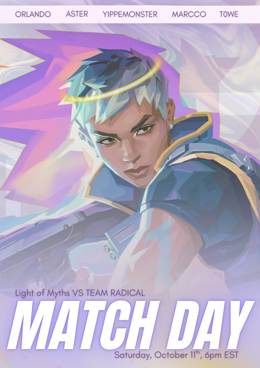 lightmythsorg's tweet photo. Hey Lights! 🪽
Our #VALORANT Roster's first STREAMED Night Sky Arena game will be on Saturday, October 11th at 6pm EST!
Come Watch Us Here! : https://t.co/rPObgVHK14
@NightSkyArena @DubbyEnergy #DUBBYENERGY https://t.co/ywHsn6q8pR