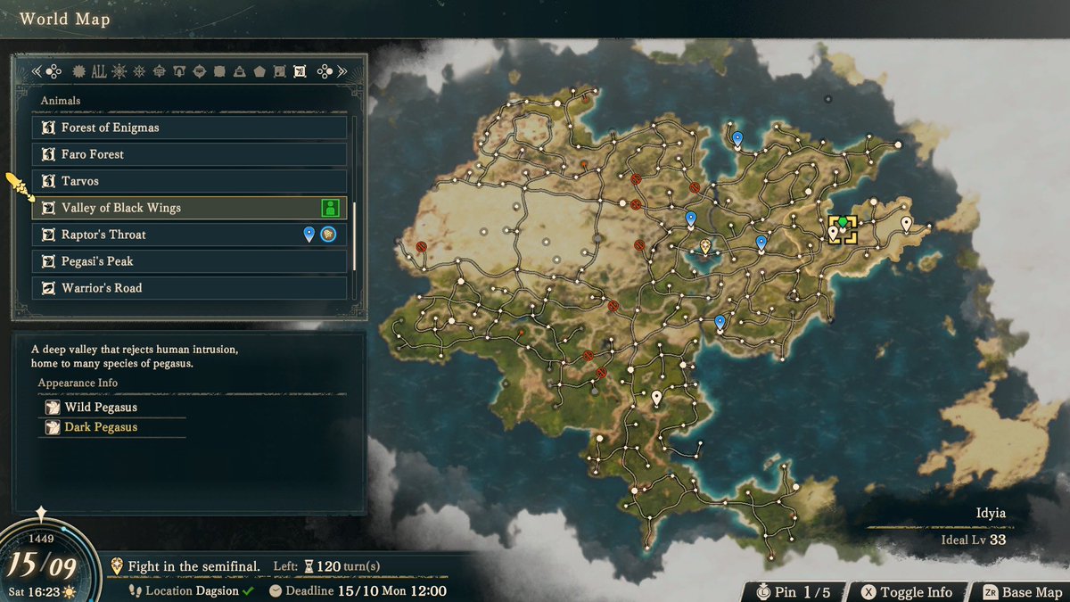 CaptainCabinetz's tweet photo. This is the location of the Dark Pegasus! 

Use the rare local veg and they have a high chance of spawning!

15% magic growth and some speed  once you max rank them up which is insane 

Don’t sleep on mounts, they are VERY important! ‼️🫵