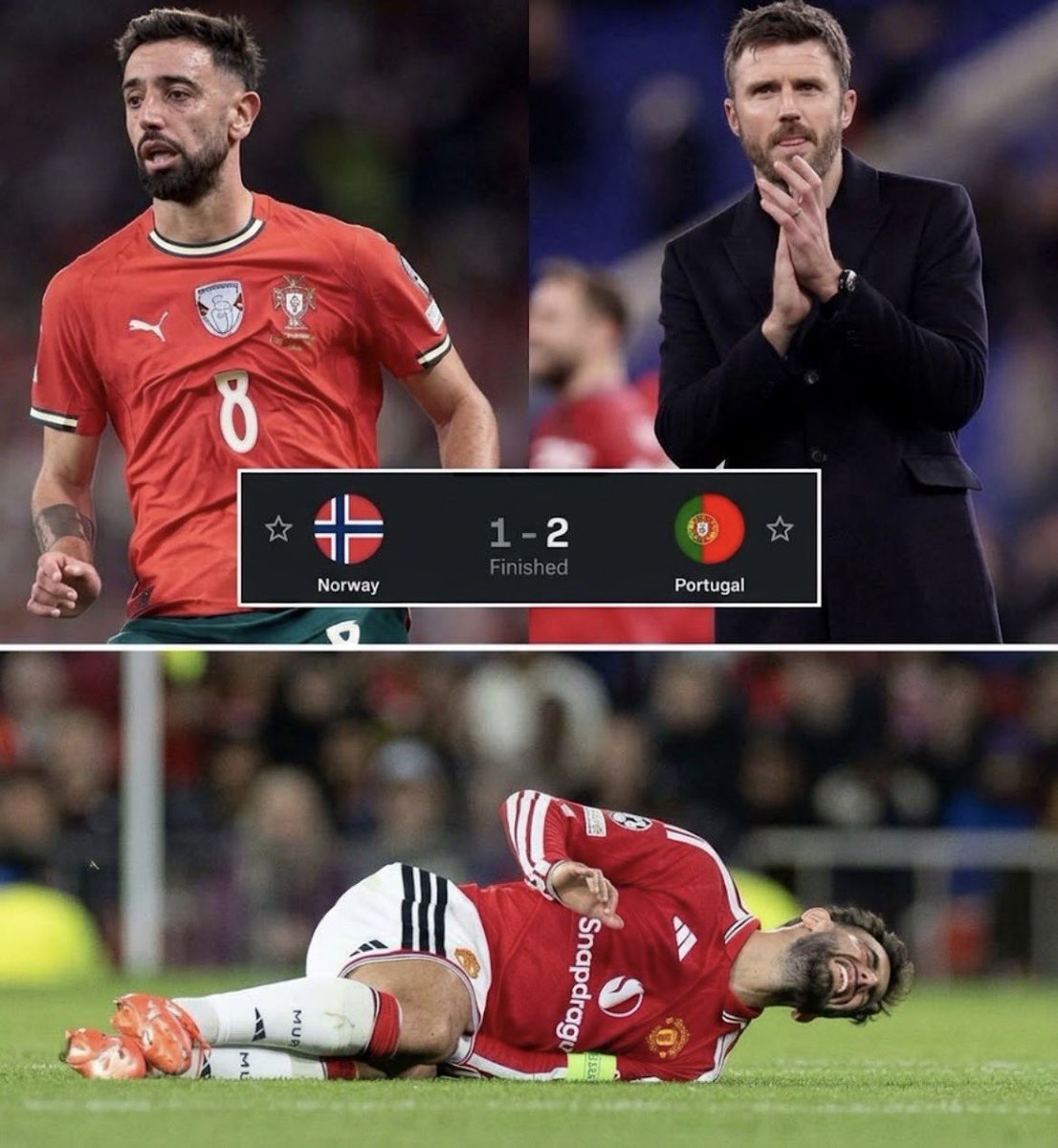 utdshows's tweet photo. 🚨🎙️ Gary Neville on Bruno Fernandes playing through injury for Manchester United:

🗣️ “There’s news that Bruno Fernandes has been playing through an injury for almost three weeks and should have missed both the Manchester City and Fulham games.

But he still played in both matches because Michael Carrick can't bench him. Then he went away with Portugal and played again against Wales.

Jorge Jesus has now confirmed that Bruno had been dealing with the problem and decided not to risk him against Norway.

That explains why Bruno has looked less than 100% recently. He hasn’t exactly been playing at full fitness.

But what I don’t understand is why Michael Carrick kept playing him when he knew he wasn’t fully fit.

I’ve seen this happen before at Manchester United. Ole Gunnar Solskjær kept using Anthony Martial when he was struggling with injuries, and we never really saw the same player again.

You cannot keep putting your best players on the pitch just because you need them. Sometimes you have to protect them from themselves.

Hopefully this international break gives Bruno enough time to recover properly.

Manchester United need Bruno Fernandes at 100%, not Bruno Fernandes playing through pain because the team cannot function without him.” 👀🔴