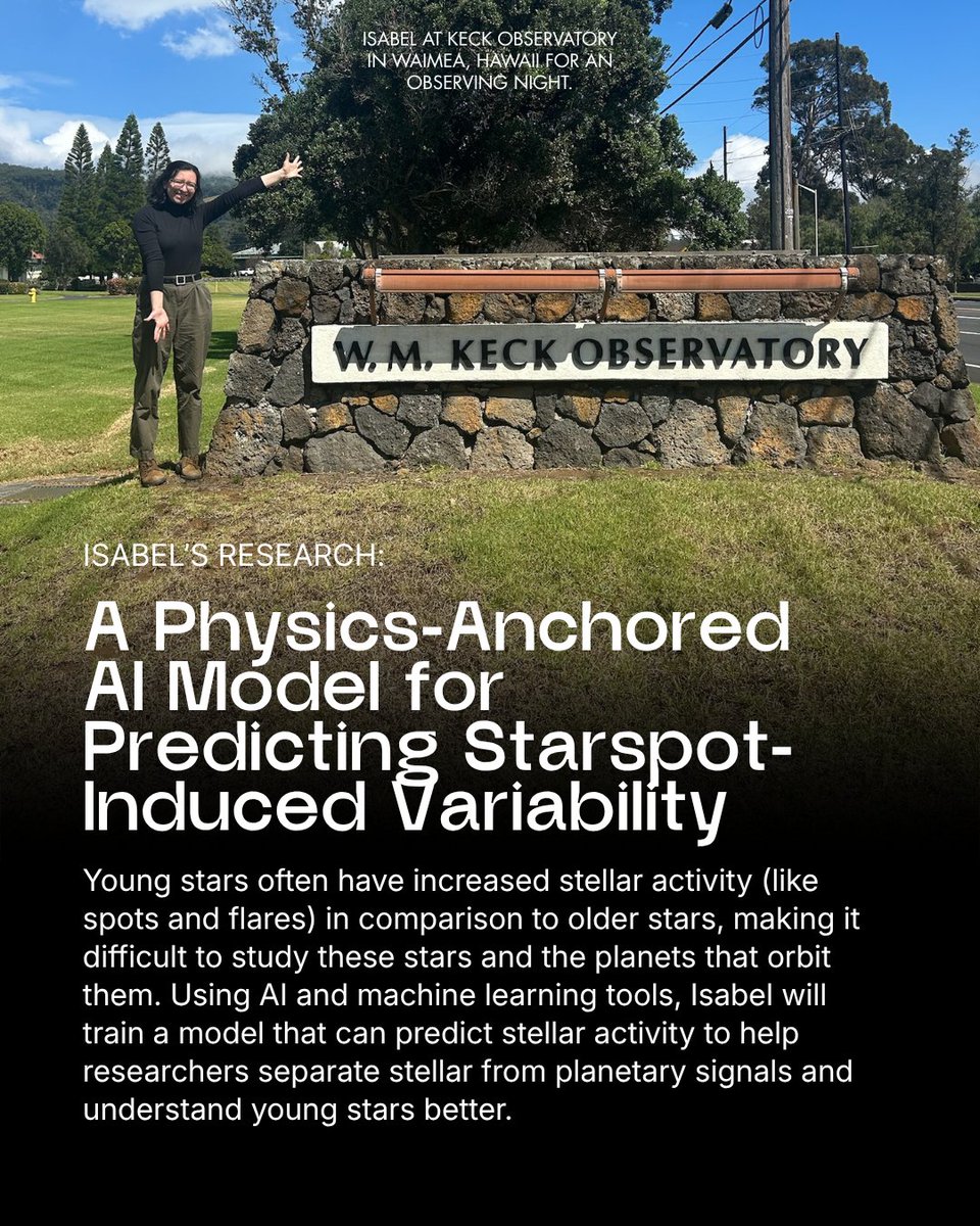 ncspacegrant's tweet photo. If a computer scientist tells you their research uses AI, they don't mean ChatGPT is doing it.

Meet Isabel Lopez Murillo, an NC Space Grant Graduate Research Fellow developing a machine learning model to improve astronomy research.

@unccs @unccollege @UNCPhysics https://t.co/LRqfTfmqyP