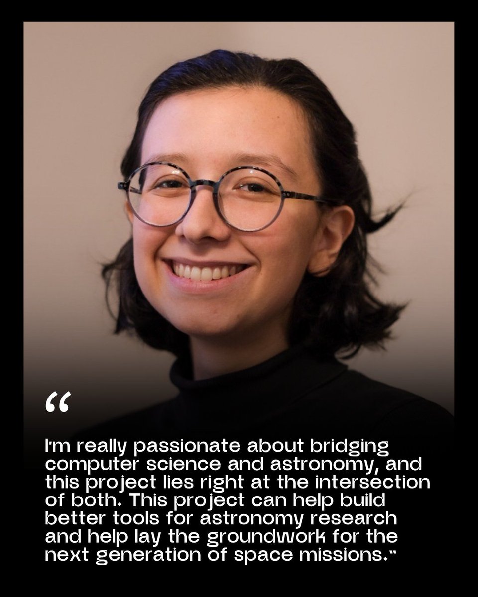 ncspacegrant's tweet photo. If a computer scientist tells you their research uses AI, they don't mean ChatGPT is doing it.

Meet Isabel Lopez Murillo, an NC Space Grant Graduate Research Fellow developing a machine learning model to improve astronomy research.

@unccs @unccollege @UNCPhysics https://t.co/LRqfTfmqyP