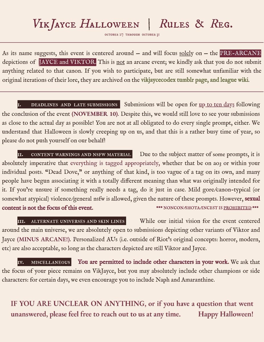 vkjchalloween's tweet photo. Here are the rules for our event! https://t.co/Comj0EjHcF