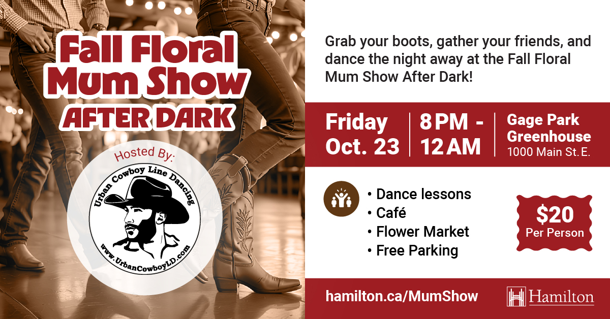 cityofhamilton's tweet photo. Mark your calendars, #HamOnt! The Fall Floral Mum Show returns to Gage Park Greenhouse October 17–25. See more than 100,000 blooms, explore the Flower Market and enjoy family-friendly activities. Open daily from 9am to 7pm: https://t.co/aY3dssSCJ7 https://t.co/t5HvmIWpYm