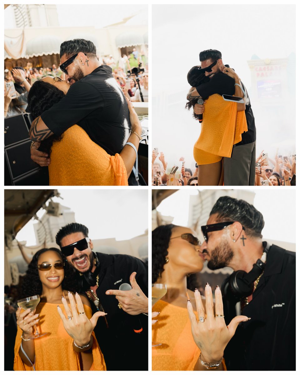 JerseyShore's tweet photo. From “her person” to her FIANCÉ! Congratulations to Nikki and @DJPaulyD on their engagement! 💍🥹❤️ And just like that…Vinny’s days as the third wheel is officially be over. 😂 https://t.co/SQnvRUM1CS