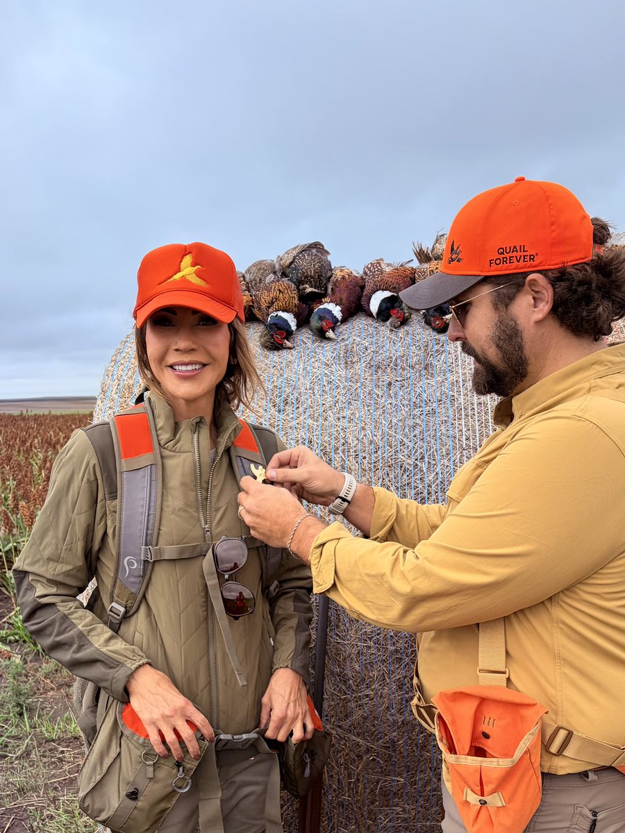 KristiNoem's tweet photo. Fantastic weekend at Paul Nelson Farms in South Dakota hunting with @pheasants4ever ! I became a dual patron member and am so proud to support such a strong conservation organization. https://t.co/Xu5vvPpo5Y