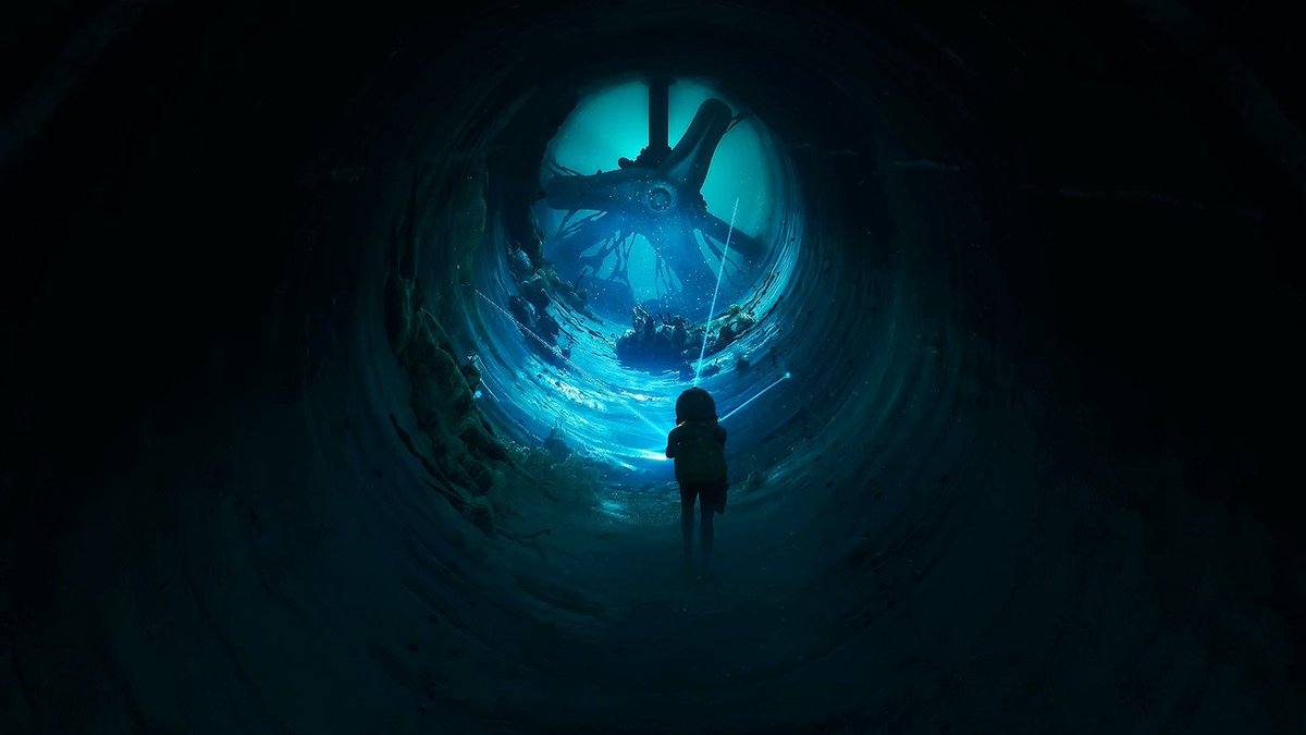 pixeltwelve's tweet photo. End of Abyss puts Cel in an abandoned underground facility full of pale creatures. Those corridors look tight. It lands October 1 on PS5, Xbox Series X|S and PC. https://t.co/YZwW8WA7Md