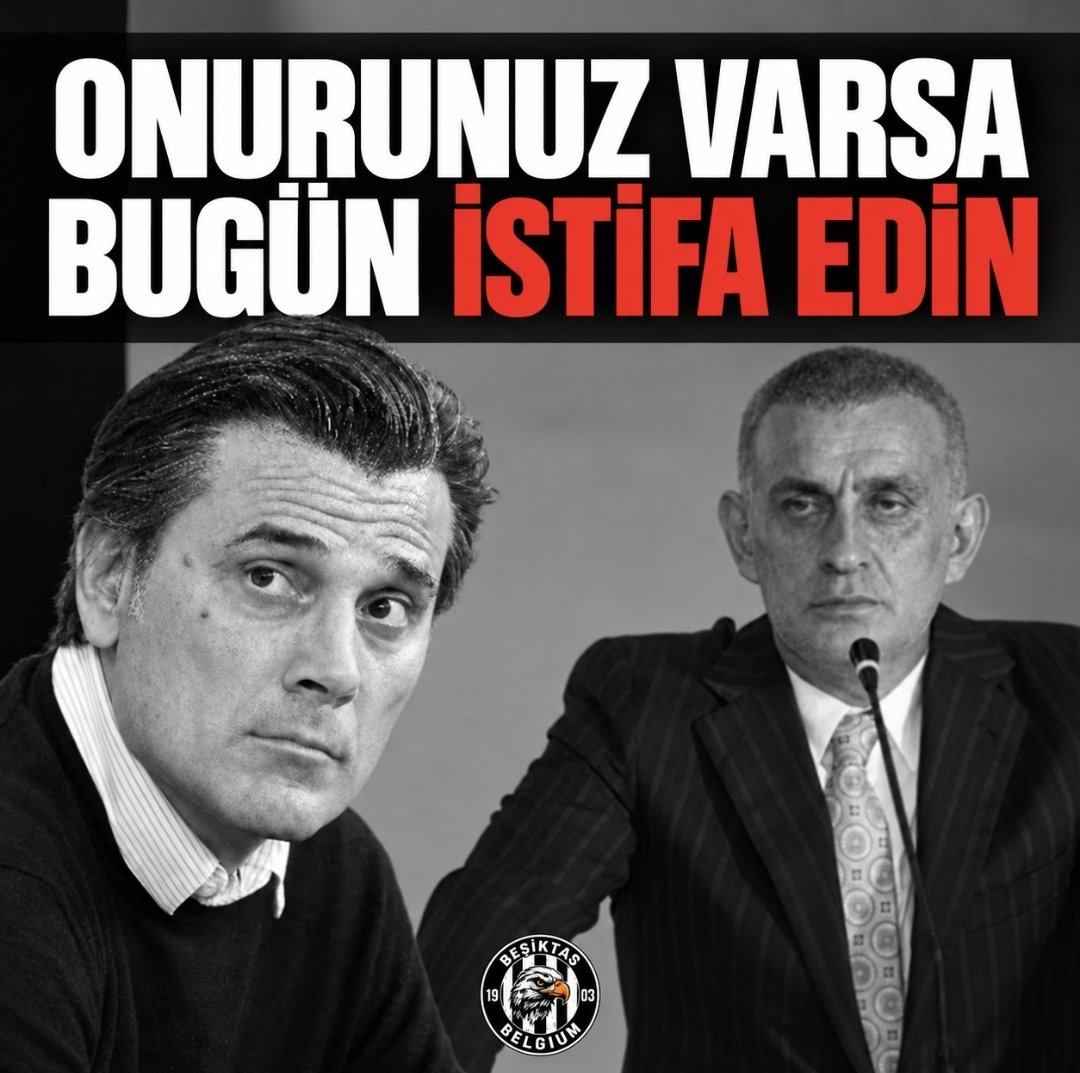bjkbelgium's tweet photo. TÜRK FUTBOLUNU BU HALE GETİRENLER İSTİFA ETMELİ!

Milli Takım berbat, Türk futbolu dibine kadar çamura batmış durumda. Hakemlik kurumu adalet değil güvensizlik üretiyor. Neresinden tutarsak tutalım elimizde kalıyor.

TFF ve başta MHK olmak üzere bütün kurullar başarısız olmuştur. Türk futbolunun itibarını, adalet duygusunu ve taraftarın güvenini yok ettiniz.

Zerre kadar gururunuz ve şerefiniz kaldıysa koltuklarınıza tutunmayı bırakın.

ONURUNUZ VARSA BUGÜN İSTİFA EDİN! #tffistifa @TFF_Org