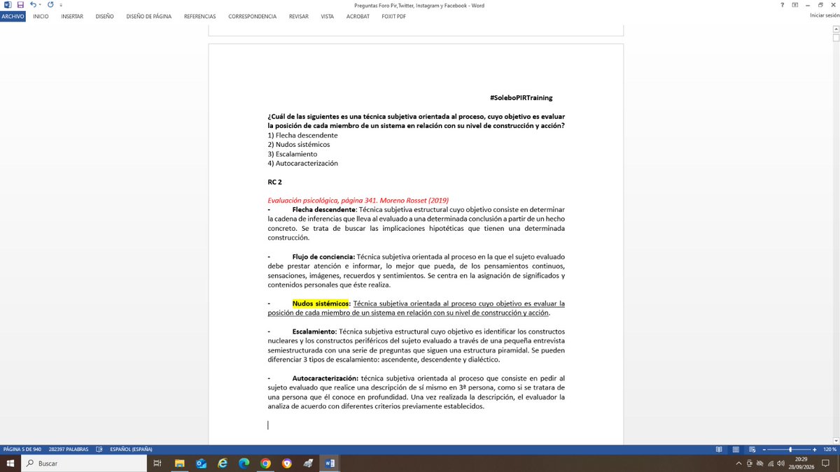 Soleboju's tweet photo. RC 2
Evaluación psicológica, página 341. Moreno Rosset (2019)
#MorenoRossetevaluacion
#SoleboPIRTraining https://t.co/3ZG29JsOjw