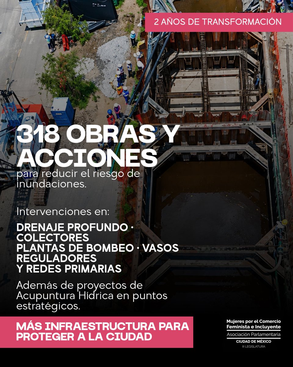 apmcfi_cdmx's tweet photo. Frente a lluvias cada vez más intensas, la respuesta no puede limitarse a atender las emergencias: necesitamos transformar y fortalecer la infraestructura de nuestra ciudad.

#CapitalDeLaTransformación #SegundoInforme https://t.co/Yl0MaCJvqb