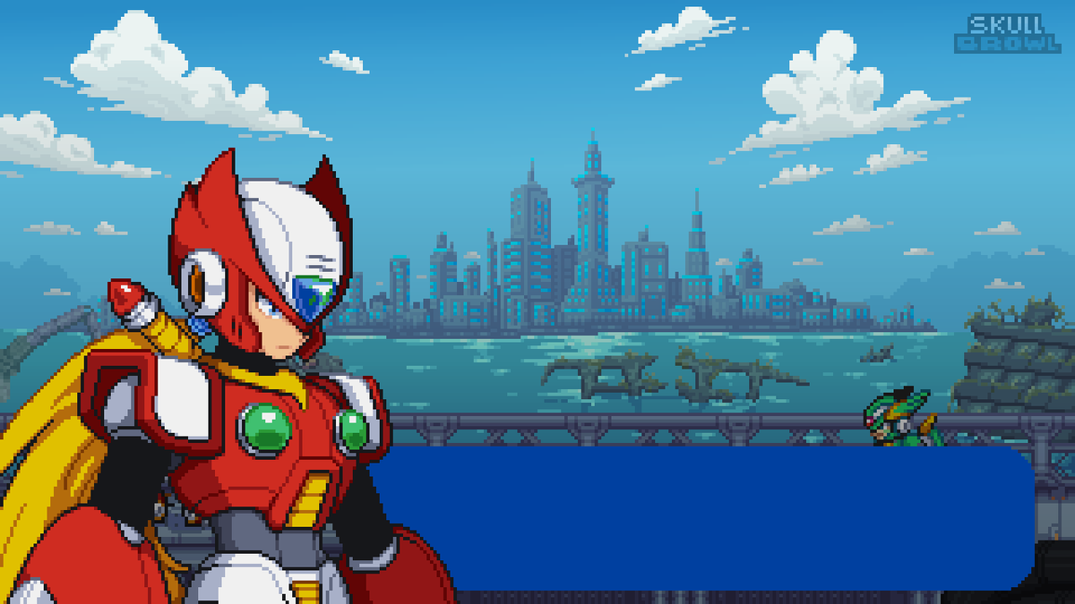 skullbrow's tweet photo. WIP 👀

#megamanzero #megamanx #pixelart https://t.co/ylK2k7GKSp