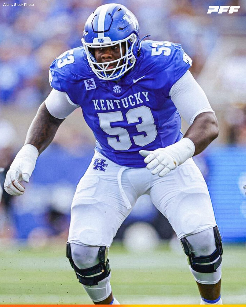 PFF_College's tweet photo. Highest Graded Offensive Tackle from Week 4:

🔵 Lance Heard, Kentucky: 87.5

@UKFootball https://t.co/kblE3KRRvX