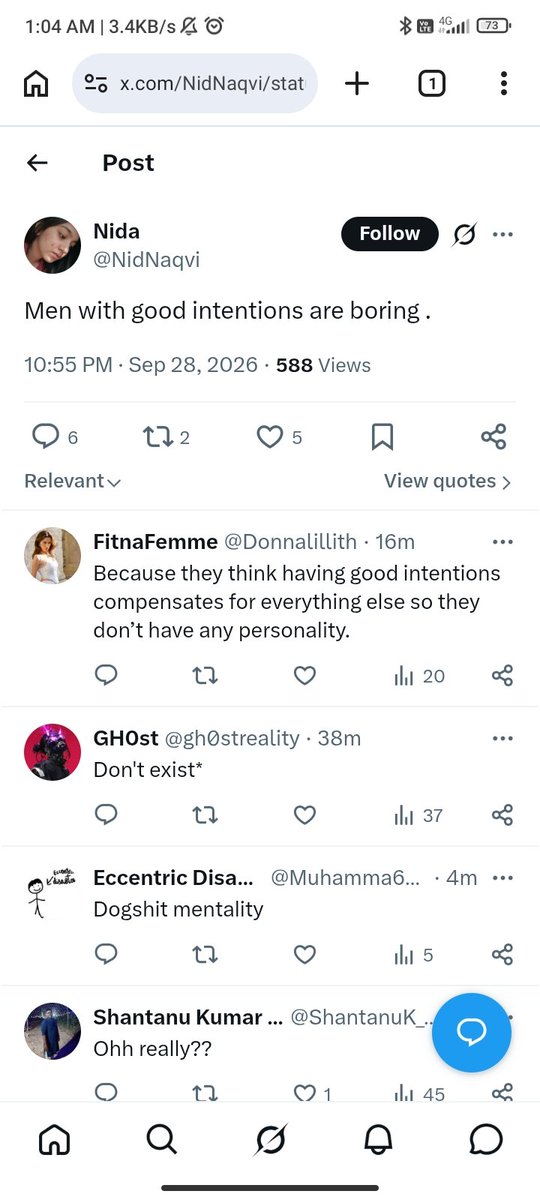 Yashfan_08's tweet photo. see this screenshot ,hindu mens , how women rage bite to get u r attention , plzzz dont reply them and guve engagement, i know u wanna slam then with u r comments ,or u wanna reply them and give strong reply, dont do that , jyst ignore them , dont play their game, dont argue https://t.co/vCvts7MQ6n
