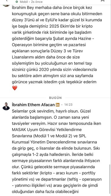esraltunay's tweet photo. 20 yıl önce en sevdiğim tv programı NTV – Doğru Tercih'ti :)

Bugün sektördeki genç bir arkadaşımıza yazdığım tavsiyeyi, sermaye piyasaları alanında çalışanlar için paylaşayım. Bugün ihtiyacınız olmayan bir lisans, yarın farklı kapılar açabilir.
👇 https://t.co/E6ND8pN1XE