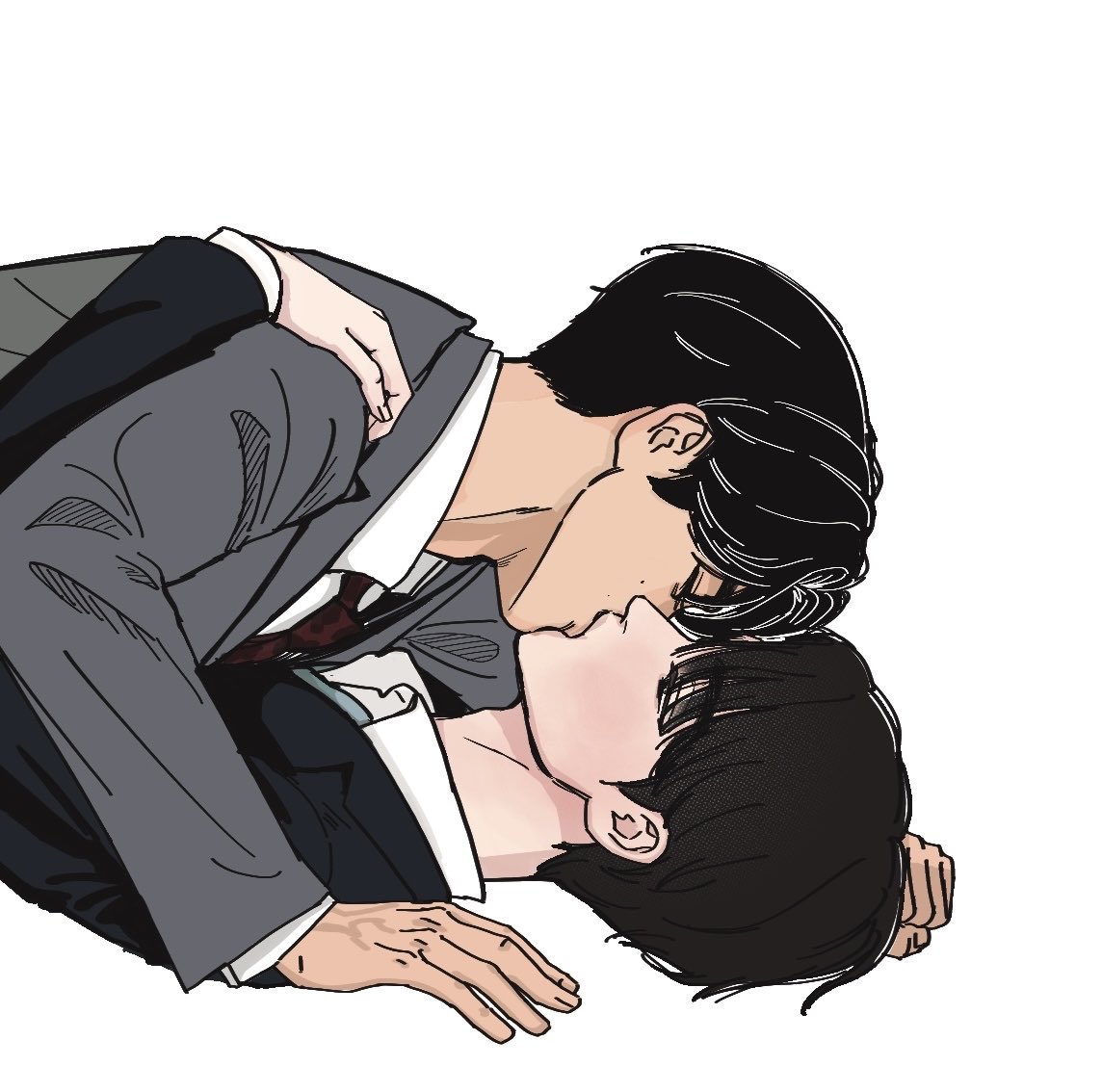 z54lx6's tweet photo. 꽃무니 몸빼바지 키스 그림 좋아하시길래 정장 키스도 그려와봤어요💋

#낭셩 https://t.co/7mlEgXckFM