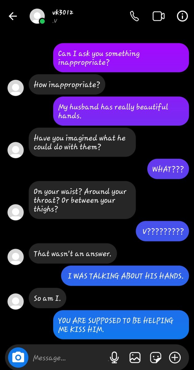 DearestBlueDawn's tweet photo. NO UPDATE TODAY, next update tomorrow at 1 AM KST, but here is a little sneak peek of Gguk's conversations with a mysterious omega named V. 
Gguk just wanted some innocent marriage advice
V has absolutely NO intention of keeping it innocent
AND THE HUSBAND IN QUESTION HAS NO IDEA https://t.co/hMs53kz3sj