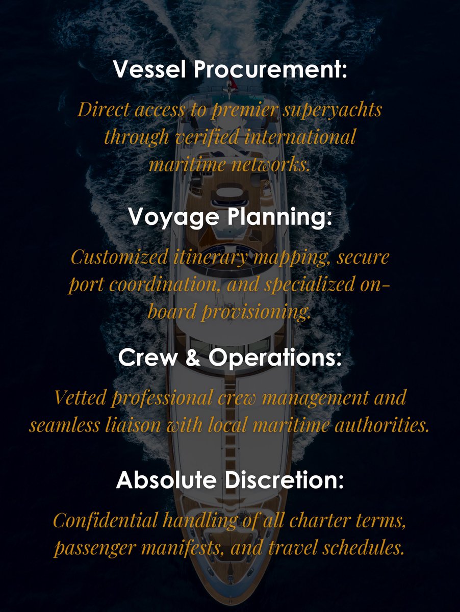 LuxAfrique's tweet photo. Securing premier yachts and planning bespoke maritime itineraries demands meticulous operational execution! 💙

#Superyacht #YachtCharter #MaritimeLogistics #LuxAfrique #PrivateConcierge https://t.co/8vYLUN5Gkz