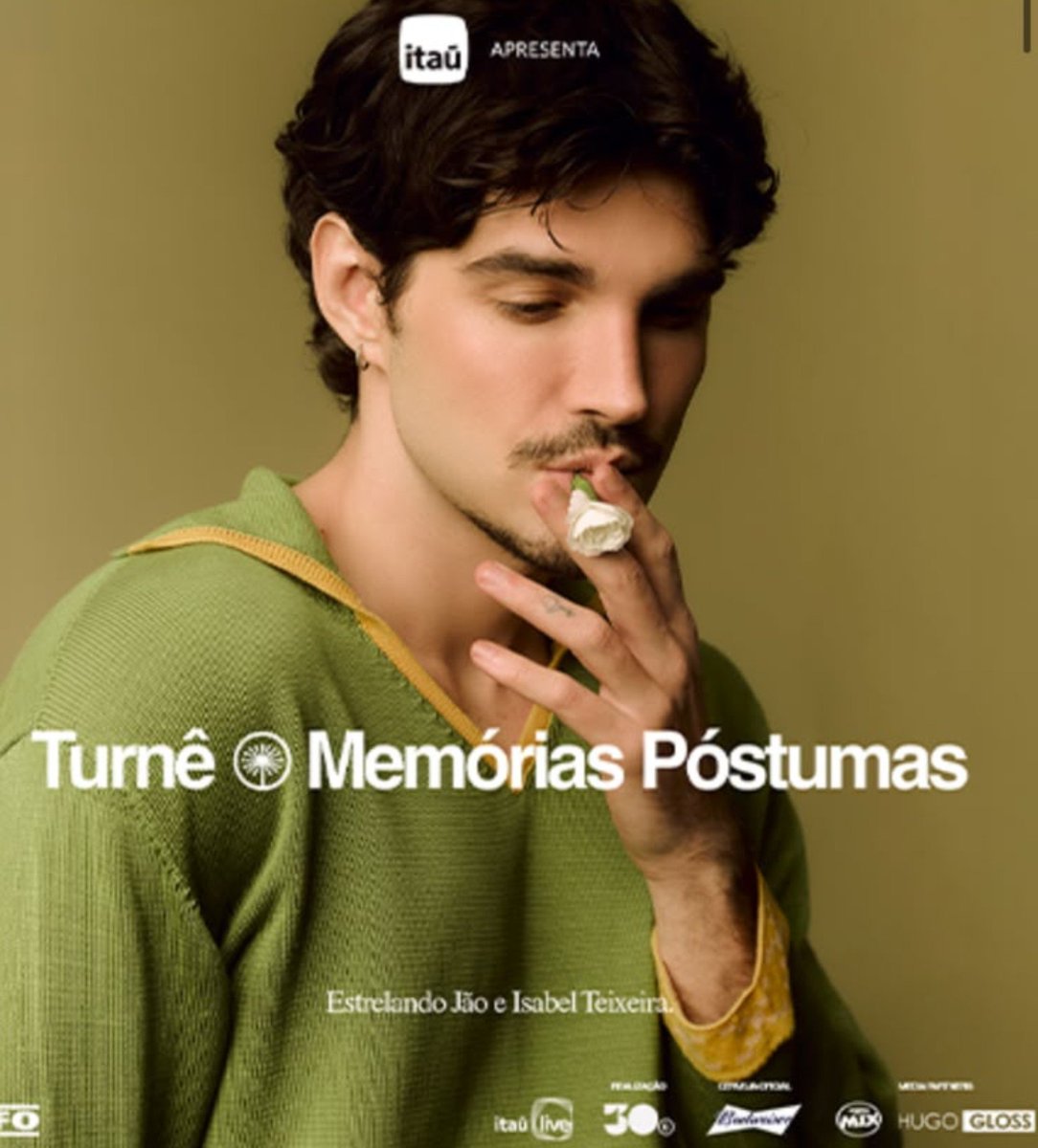 teamjao's tweet photo. TURNÊ MEMÓRIAS PÓSTUMAS 🌼

Estrelando Jão e Isabel Teixeira 

🔗:https://t.co/0gwvoKoDZO https://t.co/mb9coZGzY7