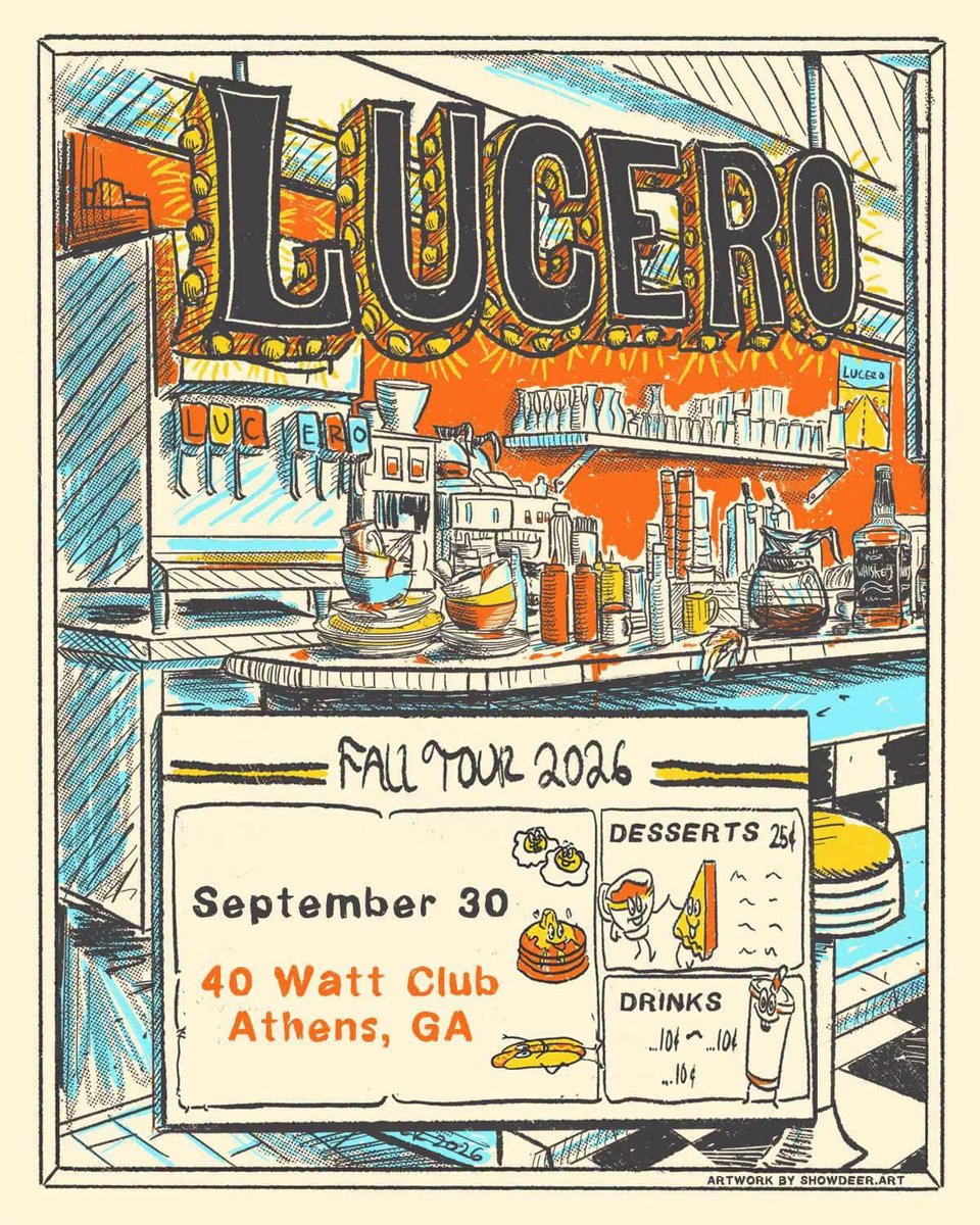40WattAthens's tweet photo. 🎸 WEDNESDAY, SEPTEMBER 30 �� 📍 40 WATT CLUB 🔥 LUCERO with support from JOELTON MAYFIELD 🚪 Doors: 7 PM 🎶 Show: 8 PM 
Ticket Link - https://t.co/oOB1bQsRxb https://t.co/d2r9D9BE94