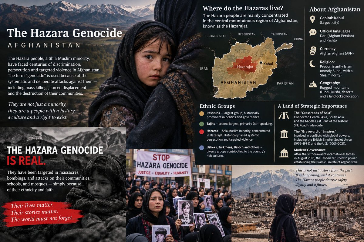 iamfrishta's tweet photo. The Hazara people have faced decades of persecution, discrimination, and targeted violence in Afghanistan. Their lives, culture, and history matter. The world must not forget their suffering or remain silent.

#StopHazaraGenocide https://t.co/PGUOPU20dV