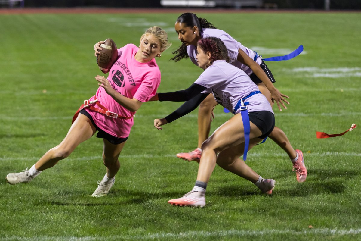 wvcsd's tweet photo. Congratulations to the seniors for winning an exciting Homecoming Powderpuff football game 38-30 on Friday evening at C. Ashley Morgan Field.  The sky was spectacular. Go Wildcats! https://t.co/Yua74nECO6