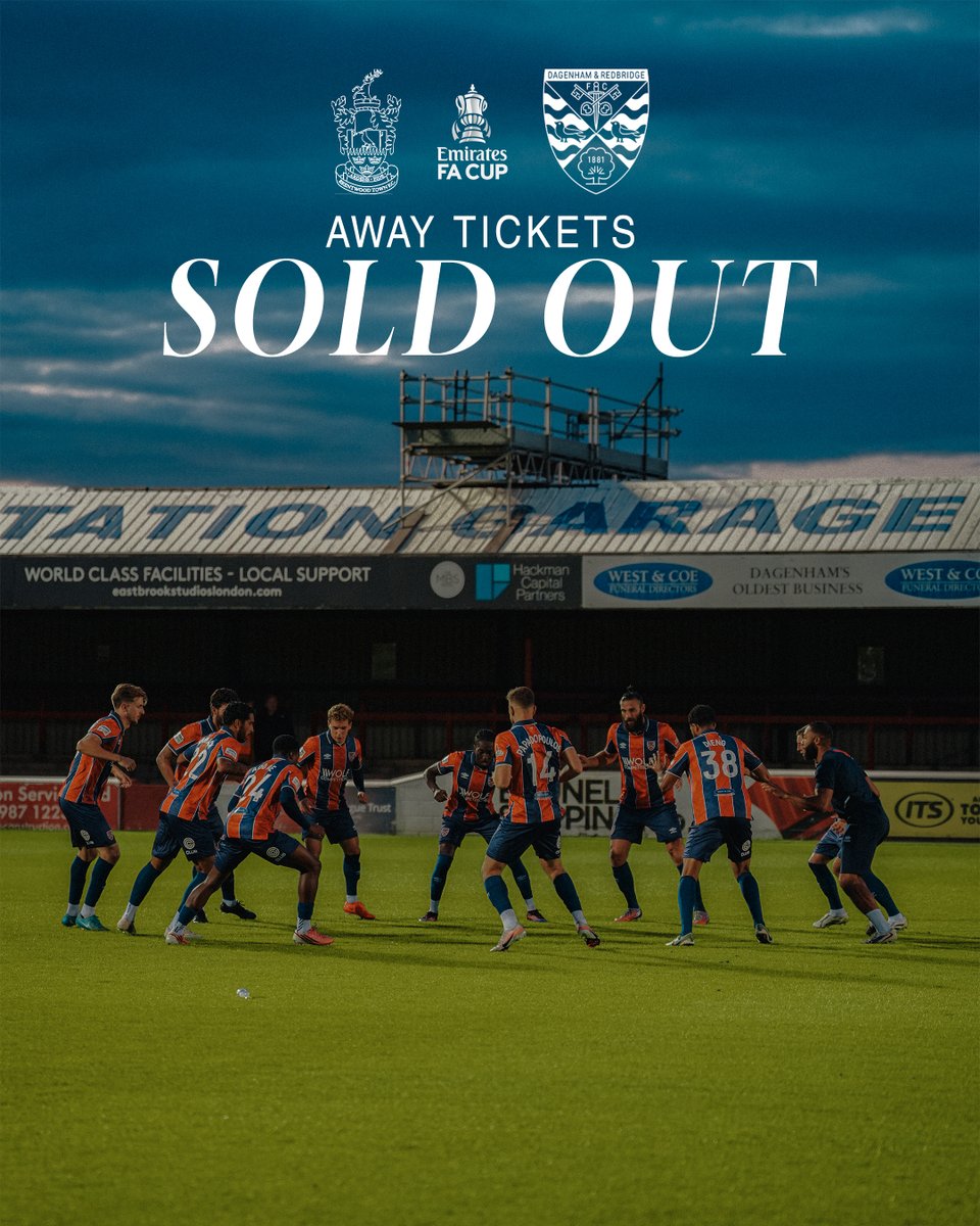Dag_RedFC's tweet photo. Our Allocation for Saturday's trip to Brentwood has SOLD OUT in two minutes! 😮 

Unbelievable support! 👏

Supporters who were unable to grab one will be able to watch all the action alongside fellow Daggers fans in the Ted Hardy Suite! 🍻 https://t.co/wsKEXPGjxV