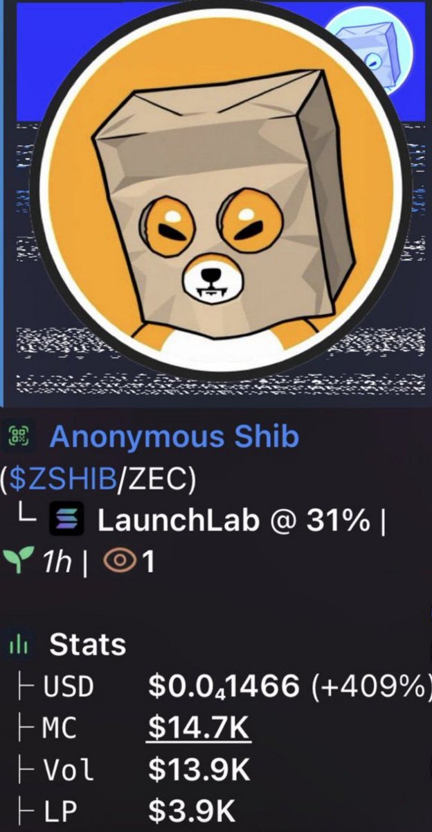 WeHave1DFacts's tweet photo. $ZSHIBπ $ZSHIB β $14.7K MC
Fresh low-cap setup. ππ₯
Early levels are worth watching.
π² Get in before the crowd β Telegram link in bio, click to join.
CA: "BHdfzHB5NHU4wfF7P46cJkA4PogmHYfnp51ijLSgpHa4"
#ZSHIB #Solana #Memecoin
#Solana https://t.co/9Lq4B5Or98