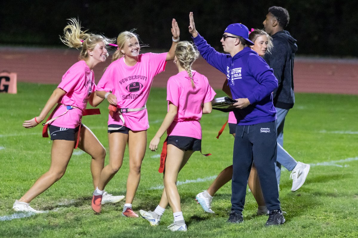 wvcsd's tweet photo. Congratulations to the seniors for winning an exciting Homecoming Powderpuff football game 38-30 on Friday evening at C. Ashley Morgan Field.  The sky was spectacular. Go Wildcats! https://t.co/Yua74nECO6