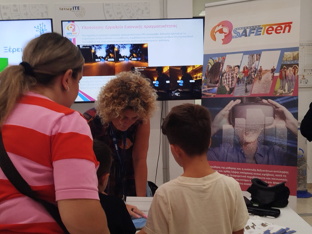 SAFETeen_eu's tweet photo. SAFETeen presented all the developed tools during the Researchers’ Night 2026 event, turning FORTH into a meeting point for science, research, technology and the community, by welcoming visitors of all ages. #SAFETeen #ResearchersNight2026 #ResearchersNight #ErasmusPlus https://t.co/eet9ViyZqX