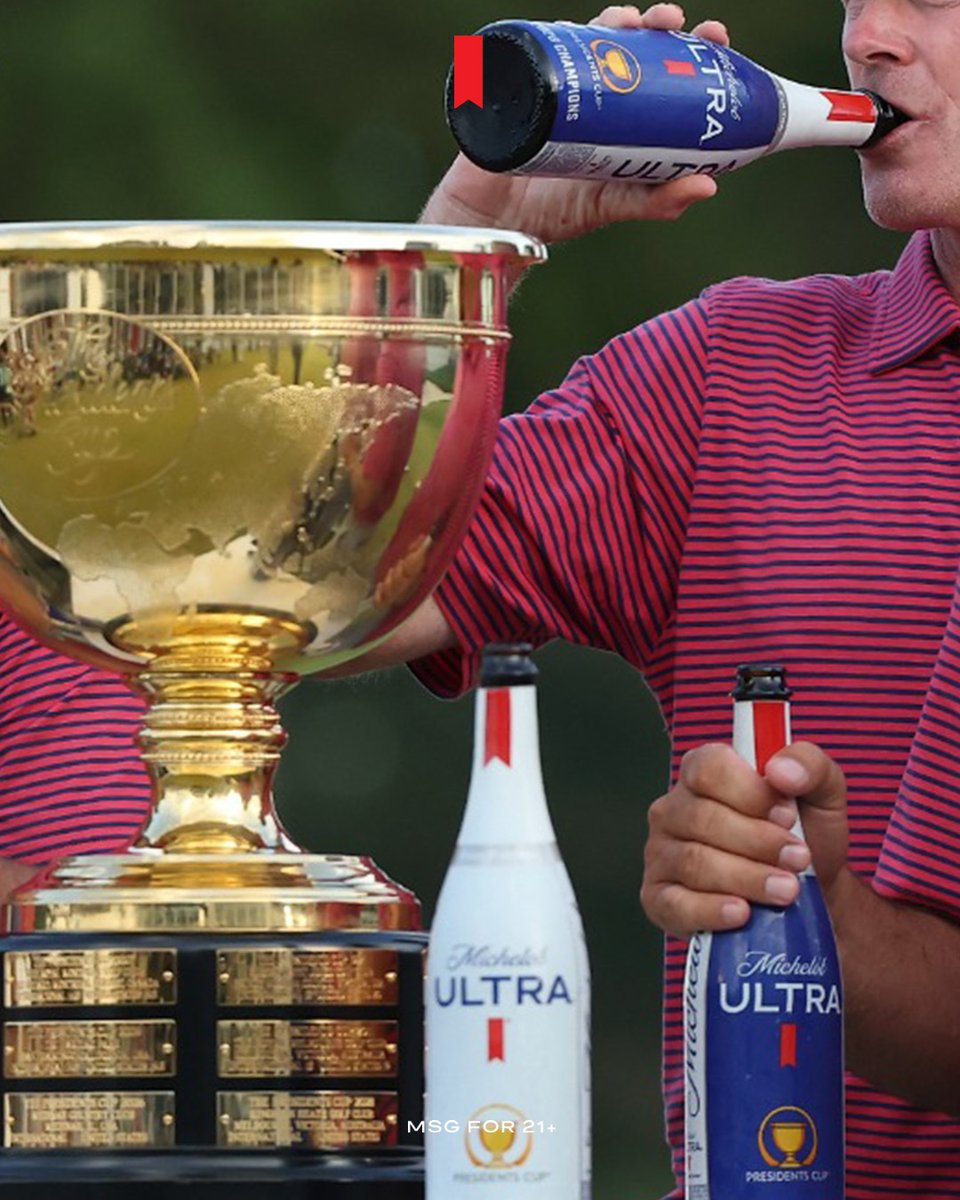 MichelobULTRA's tweet photo. Cheers to the U.S. Team for taking home their 11th consecutive @PresidentsCup trophy. https://t.co/CAE2XExqmc