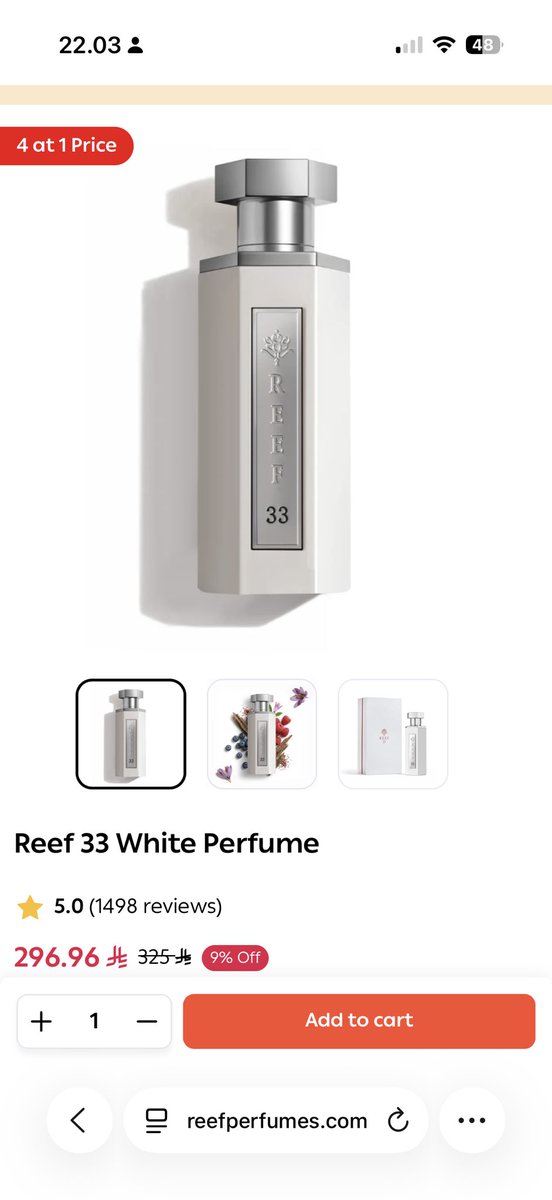 anyonespeak's tweet photo. WTS  PARFUM REEF 33 WHITE 100ML  🇸🇦

100% ORI - Fullbox

Notes: Berries (Raspberry/Mulberry) - Saffron - Oud
Vibe: Awal fruity manis seger, drydown oud halus mewah, clean &amp; elegant🤍

Price: 1 jt  (beli 1,4jt)
Kondisi: Like new 99% cuma cek spray

DM if interested 🙏 #zonauang https://t.co/dCKROL1RUs