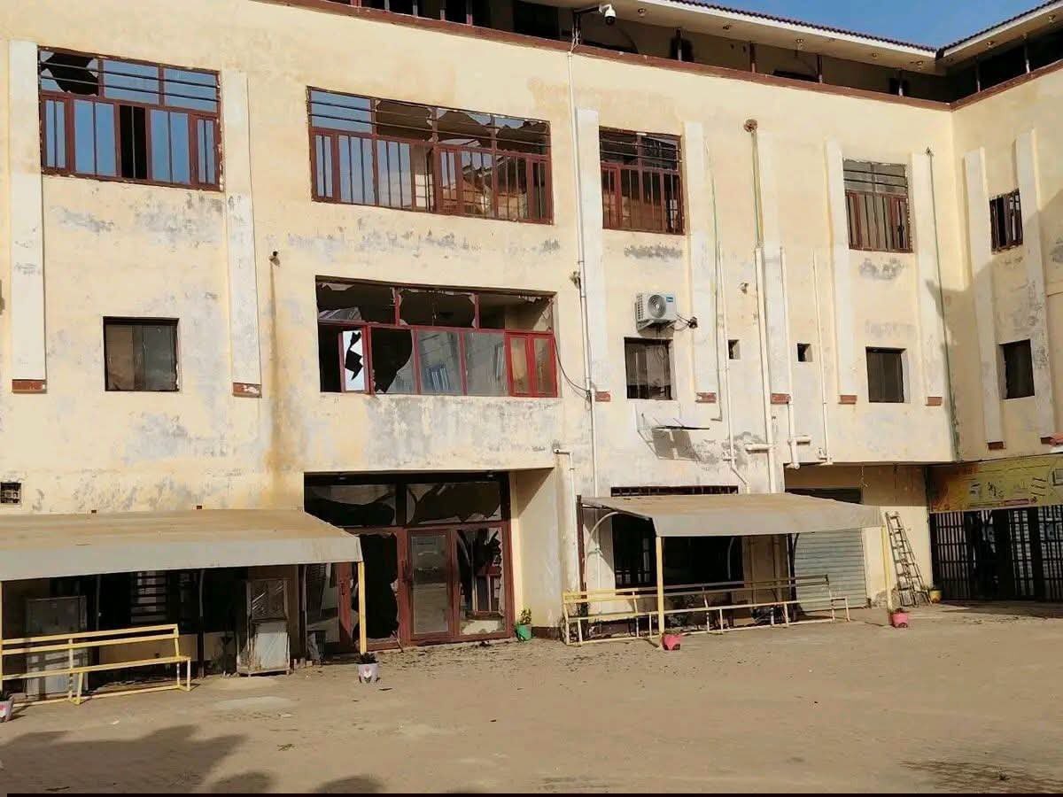 Adam_mooha's tweet photo. A dawn drone strike by the RSF militia inflicted severe structural damage on Sheikan College buildings, marking a deliberate attack on civilian educational infrastructure in #Sudan. https://t.co/UDksjmpGCG