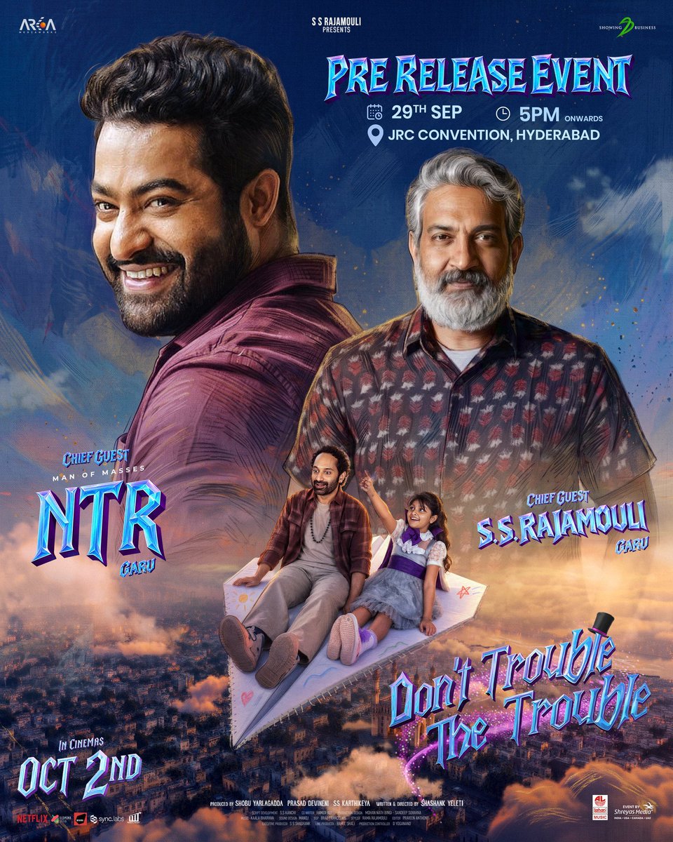 Sai_Mohan_999's tweet photo. Tomorrow - NTR 🤝 SSR

#DontTroubleTheTrouble https://t.co/YG56zANEmH