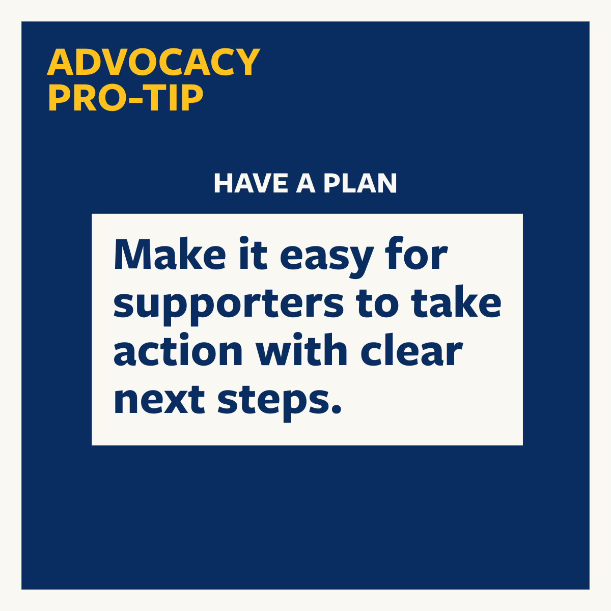 ProLiteracy's tweet photo. Want supporters to take action? Make the next step clear and easy.

Whether it’s contacting a policymaker, sharing a message, or attending an event, tell people exactly how they can help—and make it simple. 

Draft your plan: https://t.co/KrynKInO42 https://t.co/r9mXs1CQoB