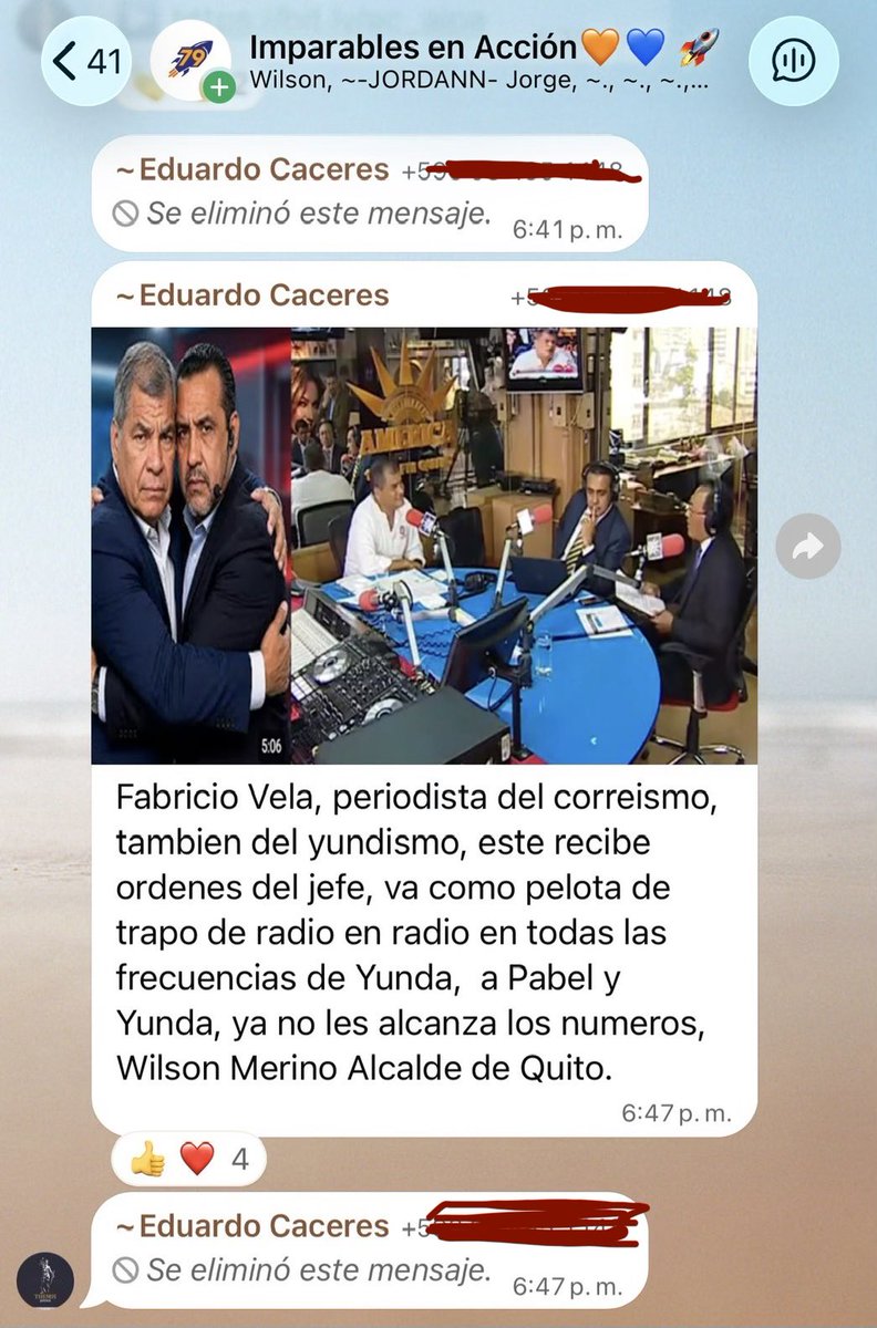 fabriciovelav's tweet photo. No… no están articulados… para nada 🙄

No… ¿de dónde sacan la supuesta campaña de desprestigio?… para nada 🙄

Solo como añadido: este torpe pone una entrevista con el entonces presidente Correa en la que participamos Jorge Ñacato y yo, efectuada entre radio América y radio Majestad, en la cual trabajé 11 años. 

A esta gente hay que exponerla ⬇️