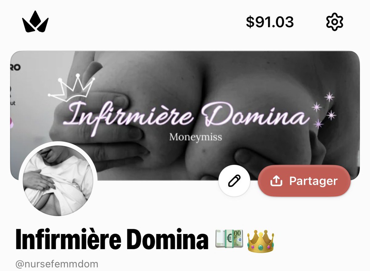 InfirmiereDomi's tweet photo. Venez me chouchouter ✨💶
#moneymiss #moneyslave #findom #domina 

https://t.co/KYJymXRQmI https://t.co/TQN6aX4KFe