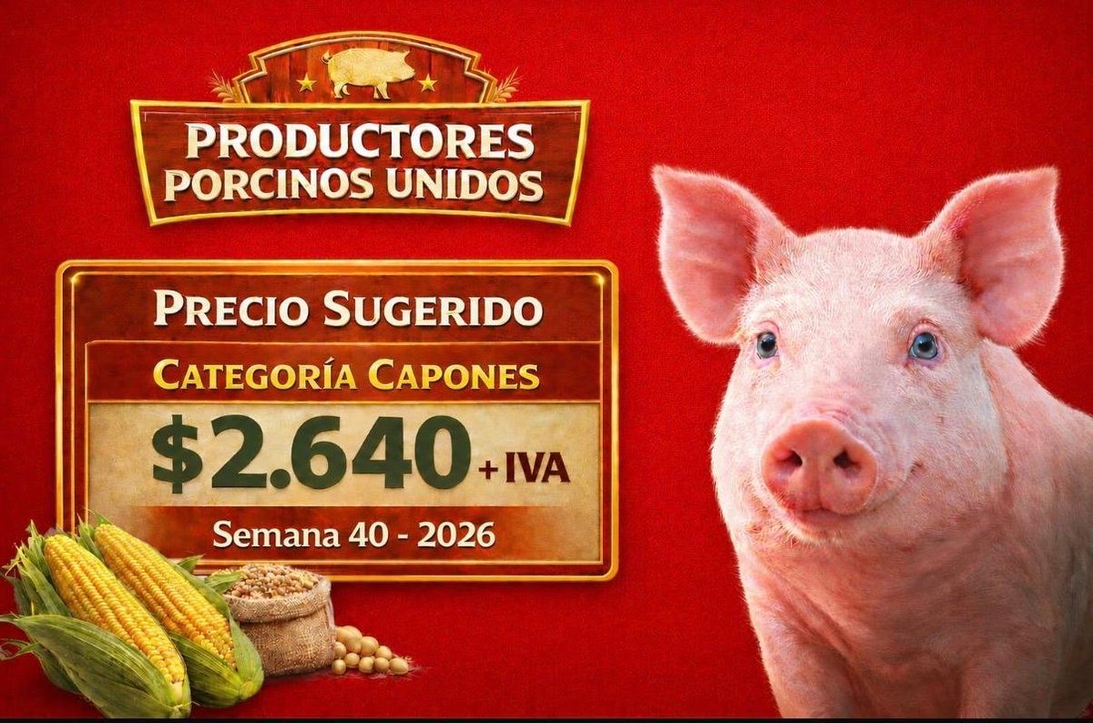 caPEMppor's tweet photo. PRECIO SUGERIDO 
Semana 40

Capón en pie
$2.640 + IVA https://t.co/UME2ptS2Yh