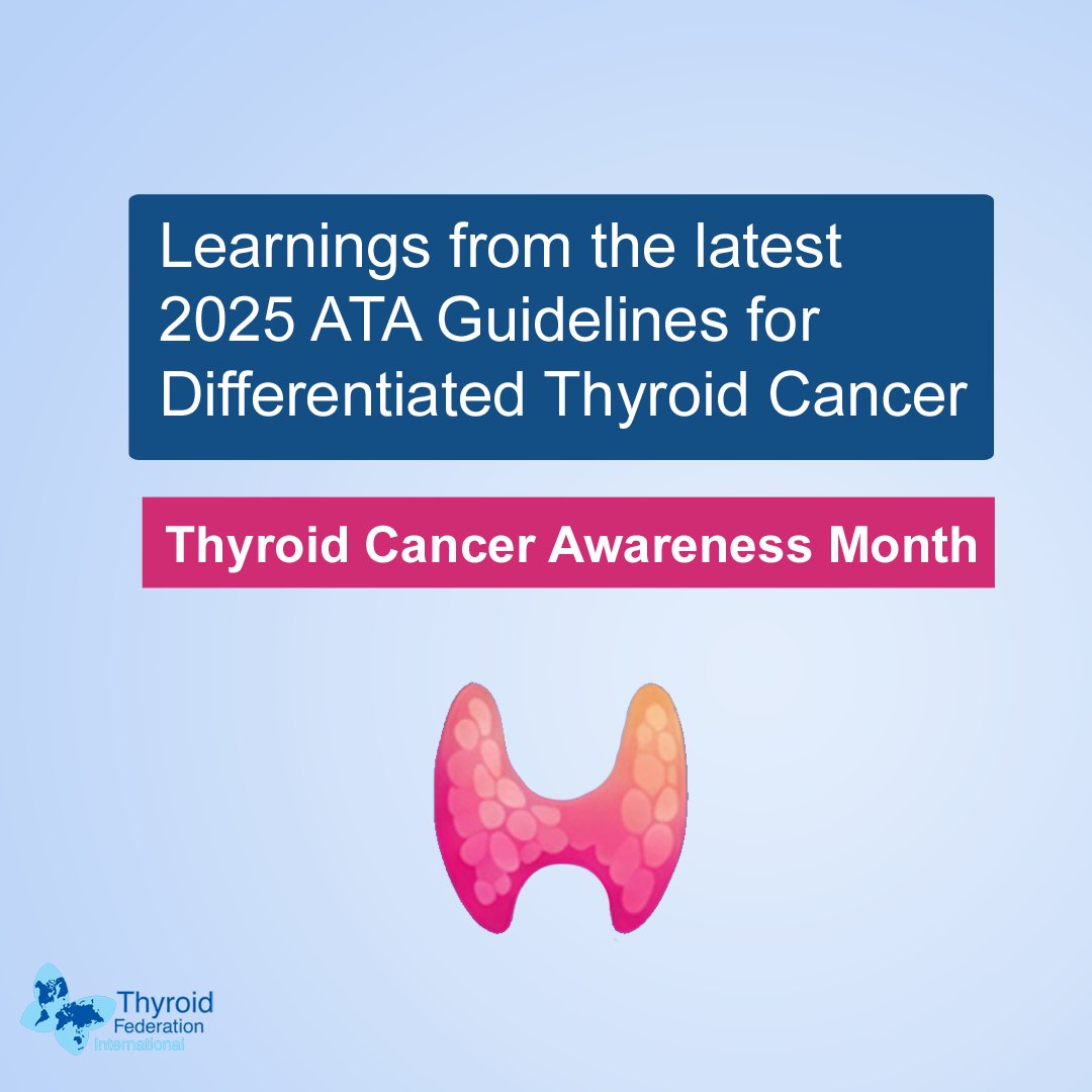 ThyroidFed's tweet photo. The 2025 American Thyroid Association Guidelines shift the focus exclusively to cancer management and emphasize personalized care.
Refined risk categories: expands the 3-tier recurrence risk model into 4 categories (low, low-intermediate, intermediate-high, and high). https://t.co/F7UYlRsFTj