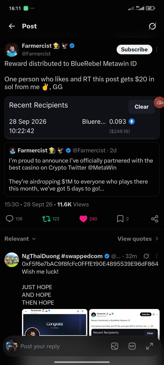 Emperor620's tweet photo. @Farmercist Done sir https://t.co/UY49CIUFni