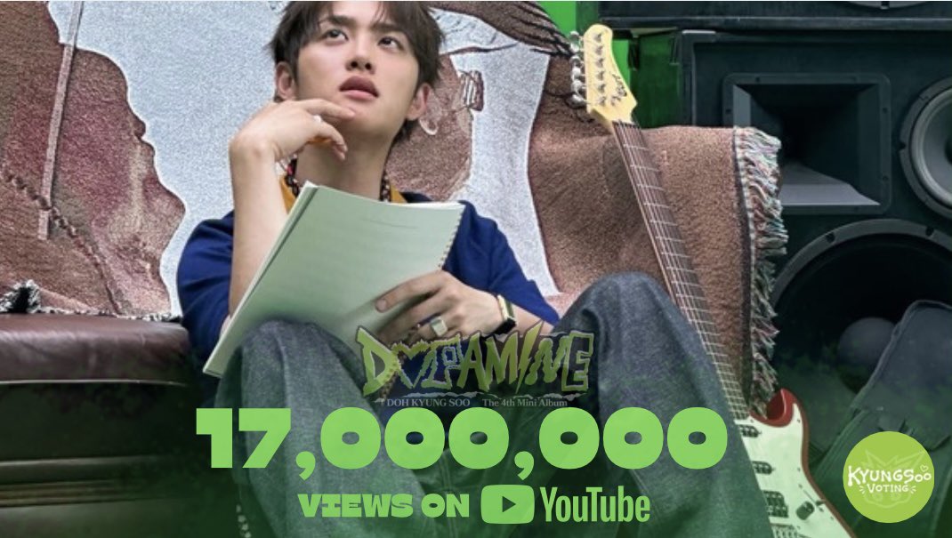 KYUNGSOO_VT's tweet photo. #DOHKYUNGSOO        ‘Guitarist ’ MV has gathered 17,000,000 views and 99K likes on YouTube!

🔗 https://t.co/Dy3V9qmPNj https://t.co/U5tGfyfE03