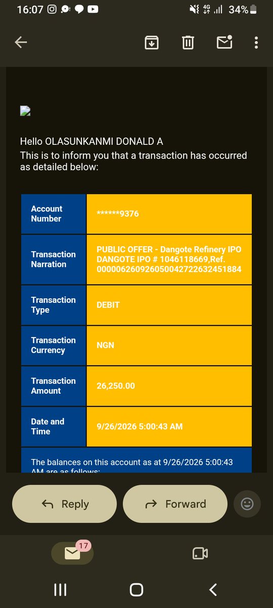 DonaldKanmi's tweet photo. @JaizBankNG I subscribed for 50 Dangote Refinery IPO shares through the Jaiz app and paid ₦26,250 successfully. However, I didn’t receive my CHN, CSCS account number, or stockbroker details. Please confirm if these will be sent separately and if my subscription is fully registered https://t.co/rRfZ7ZCO77
