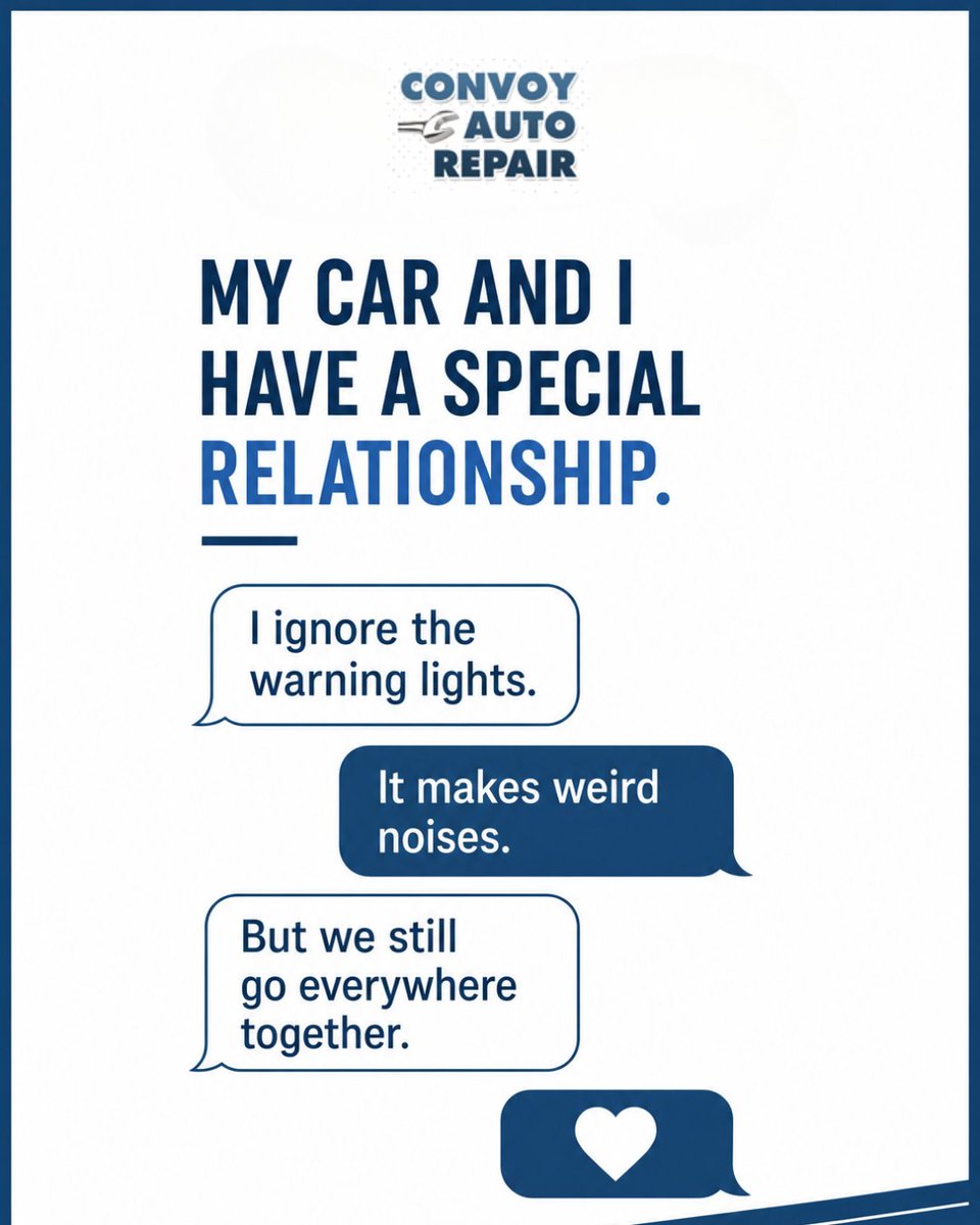 ConvoyAuto's tweet photo. Love your car? Listen to it. ❤️🚗

Bring your car to Convoy Auto Repair for a clear diagnosis and honest guidance. We’ll help you understand what is happening, what needs attention now, and what can wait.

📞 (858) 217-4279
.
.
.
#ConvoyAutoRepair https://t.co/Hd137N5AQR