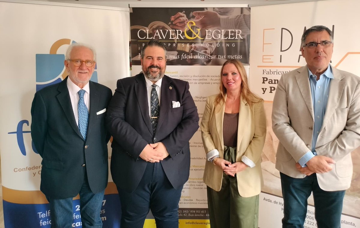 FEICASE's tweet photo. También hoy ha sido día para renovar nuestro acuerdo de colaboración con @CLAVERANDEGLER 
Dos años después del primer acuerdo, el despacho sevillano amplía su compromiso con el tejido empresarial

Ver Nota de Prensa 👇
https://t.co/v3vWeT5WvI https://t.co/LErB3NJx1X