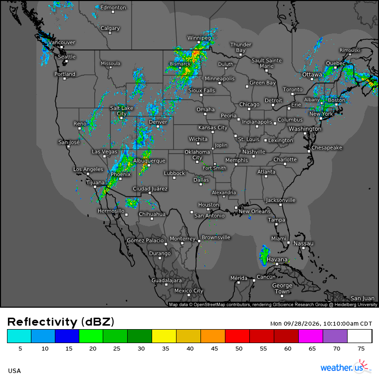 WeatherdotUS's tweet photo. Here's a look at the continental radar composite this morning. A Nor'easter is still impacting the Northeast while moisture from Pacific tropical systems is setting the stage for a heavy rain event this week with flood watches issued in the Southwest.

https://t.co/XTpV7fx4Z1

TT https://t.co/kANlwg843G