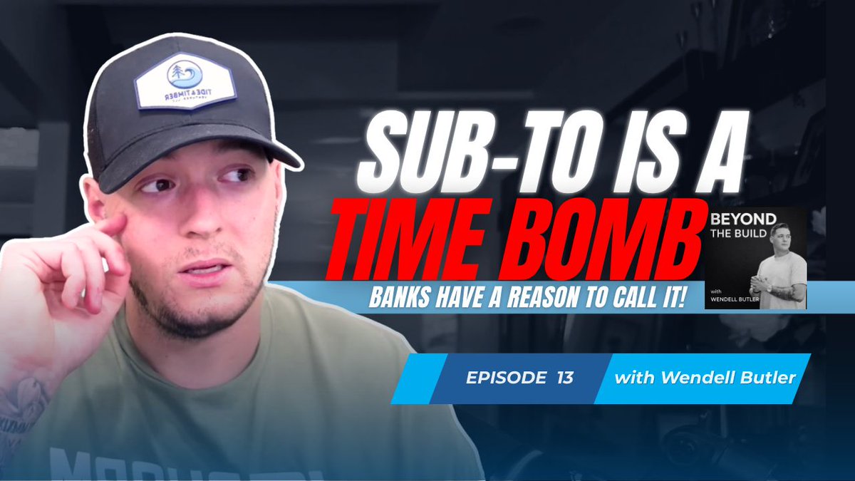 WendellButlerIV's tweet photo. Sub-to isn't a scam, but it's a gamble.
Banks hold 3% loans while rates sit at 6-8%. That's a real reason to call them due.

New Beyond the Build episode 🎙️
Youtube: https://t.co/eXb4wQbKHs
Spotify: https://t.co/2YnBv9Qpgm
Apple Podcast: https://t.co/miFttmPhrb https://t.co/G4fPUIG3lc