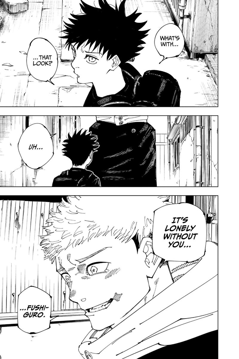 KougyokuStan's tweet photo. A veces me siento, miro al cielo en silencio y pienso...
"Que bueno fue Jujutsu Kaisen conmigo." https://t.co/vlOYUQ3l5P